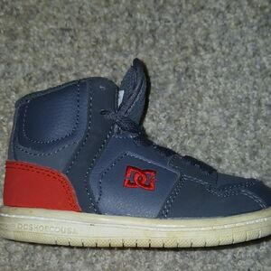 DC Kids High-Top Sneakers - Gray and Red